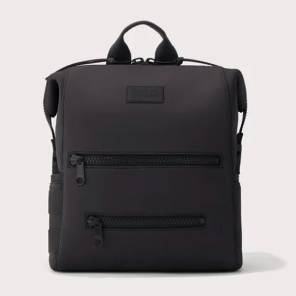 Dagne Dover Indi Black Diaper Bag Backpack Neoprene Changing Pad Pockets - Picture 1 of 14